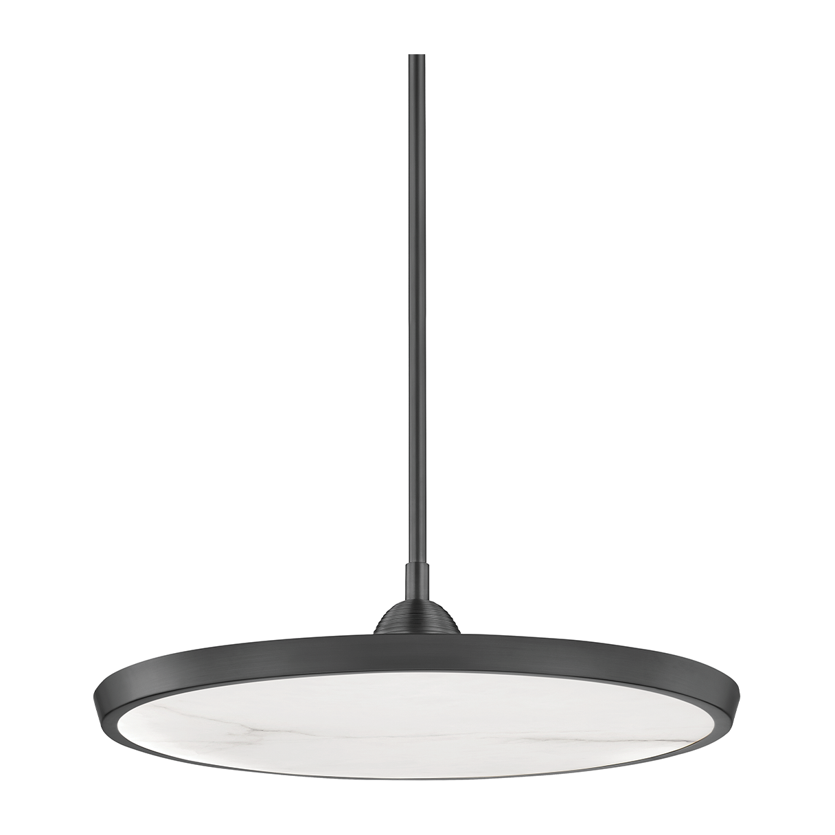 20.25-Inch Natural-Material Pendant Light / Old Bronze