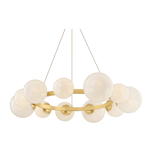 11-Light Seedy Glass Globe Chandelier / Default Title