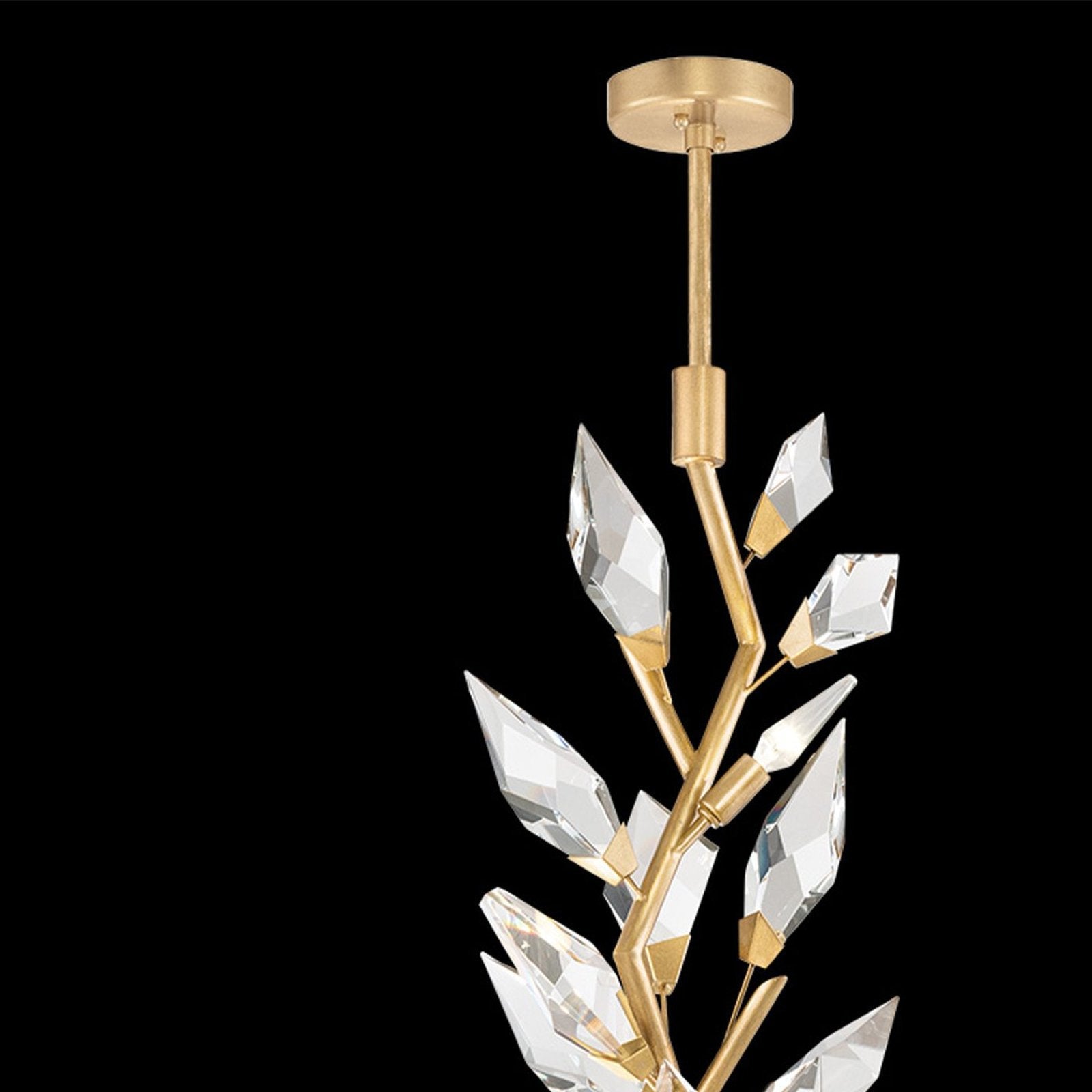 19-Inch Crystal Branch Linear Pendant Light