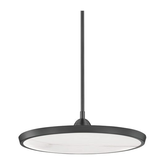 20.25-Inch Natural-Material Pendant Light / Old Bronze