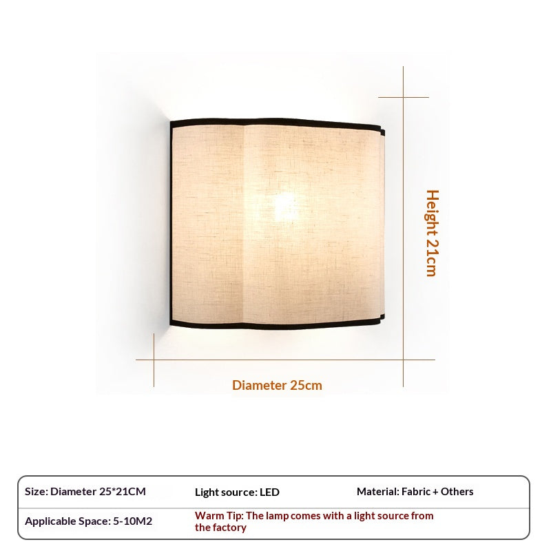 25cm Linen Wabi-Sabi Wall Light / 1 Pair