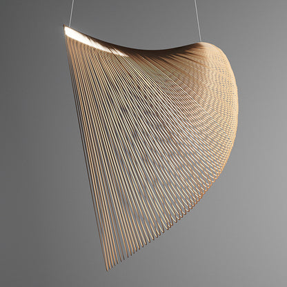45cm Minimalist Woodcraft Ceiling Light