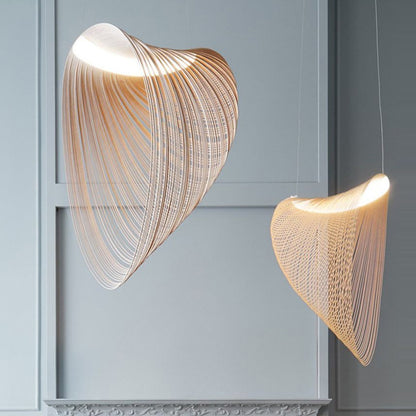 45cm Minimalist Woodcraft Ceiling Light / Warm Light / Diameter 80cm / 220V