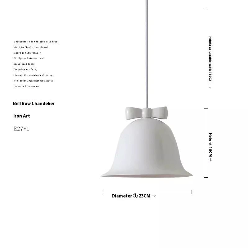 Bell Shade Bow Pendant Light / Red bell red bow / Three Colors