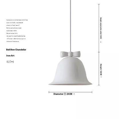 Bell Shade Bow Pendant Light / Red bell red bow / Three Colors