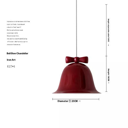 Bell Shade Bow Pendant Light / Deep Blue Bell Deep Blue Bow / Three Colors