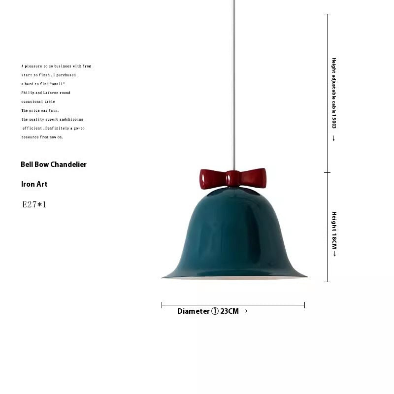 Bell Shade Bow Pendant Light