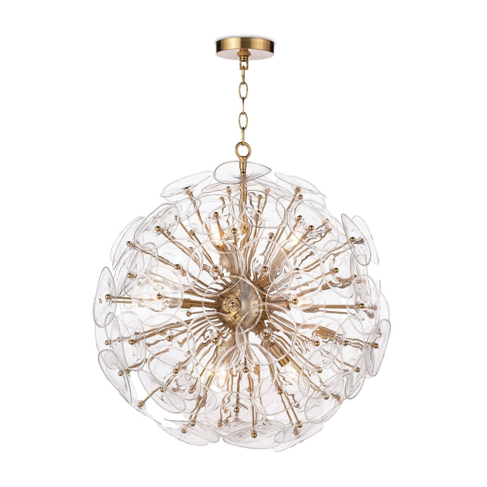 Clear Glass Disc Sputnik Chandelier / Default Title