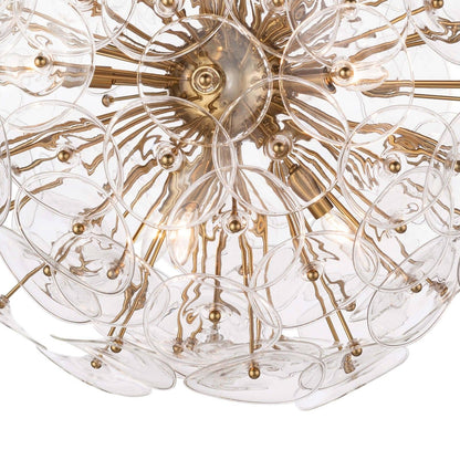 Clear Glass Disc Sputnik Chandelier