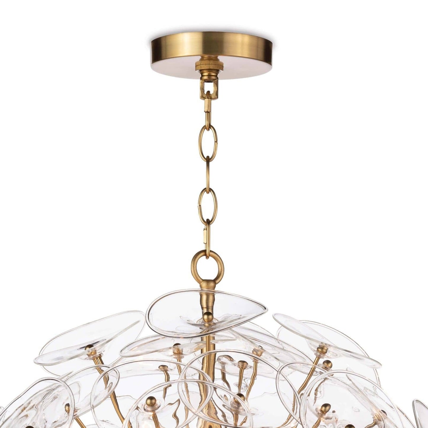 Clear Glass Disc Sputnik Chandelier