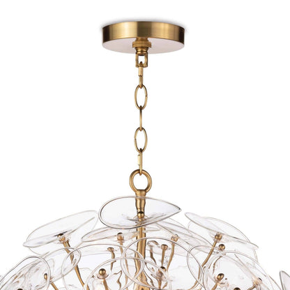 Clear Glass Disc Sputnik Chandelier