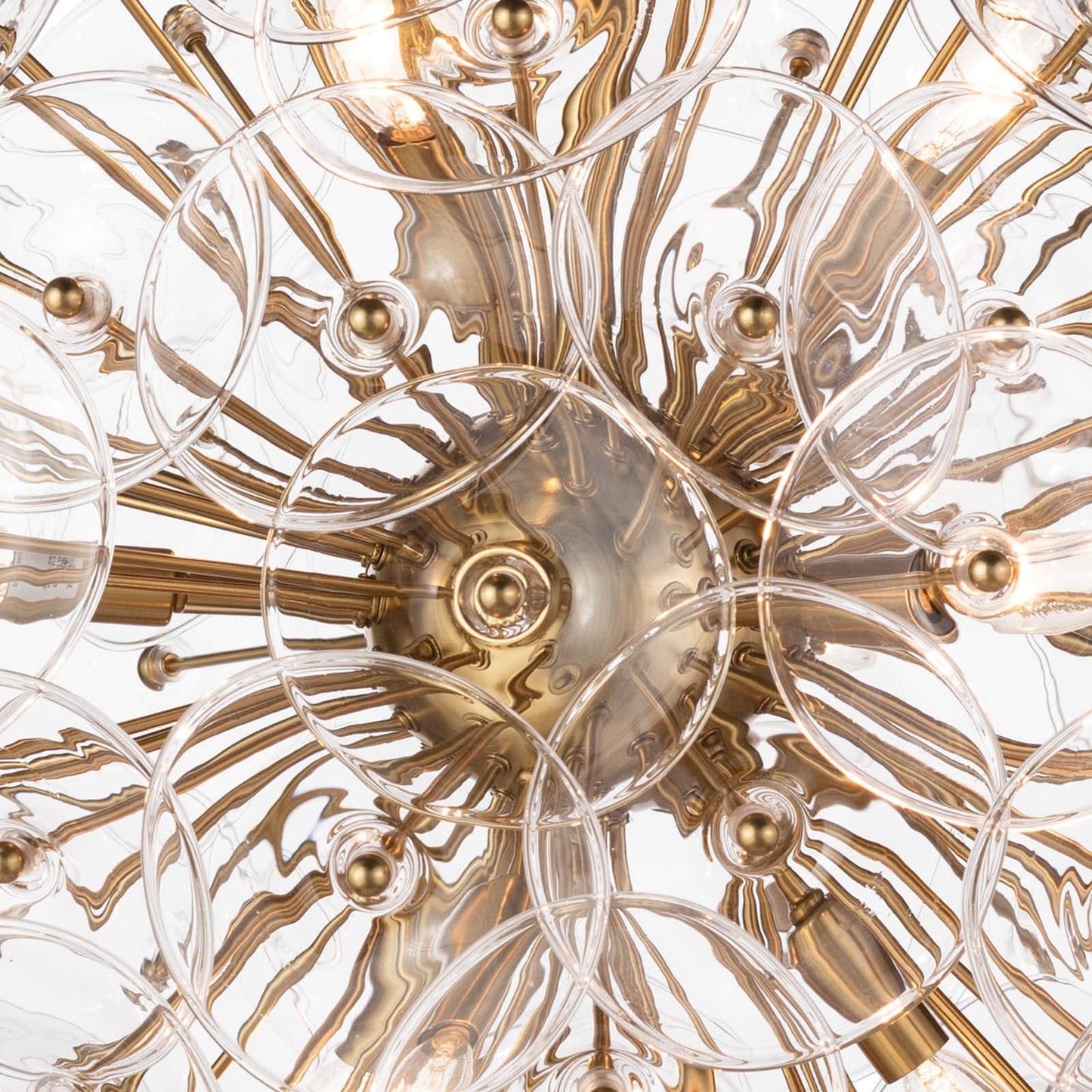 Clear Glass Disc Sputnik Chandelier