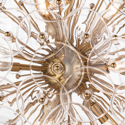 Clear Glass Disc Sputnik Chandelier
