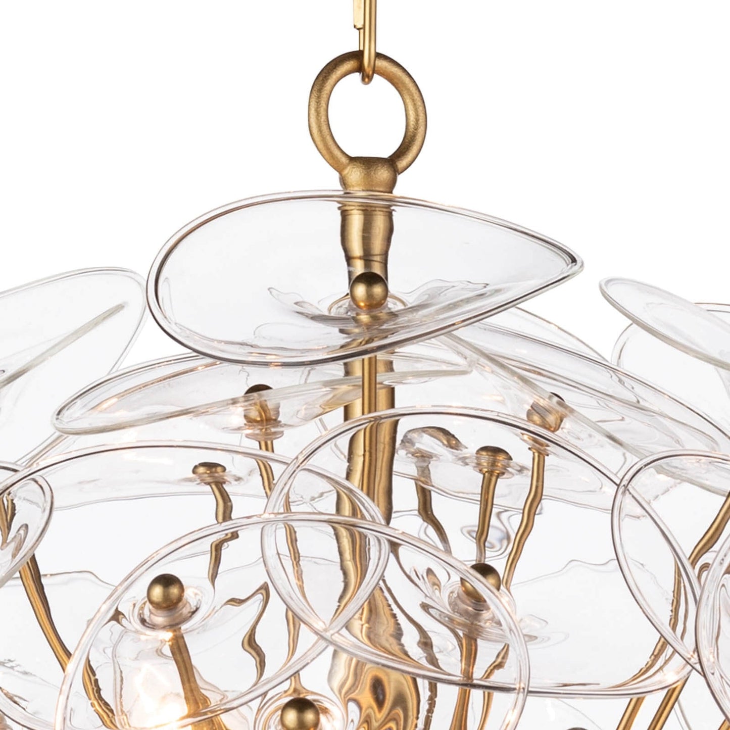 Clear Glass Disc Sputnik Chandelier