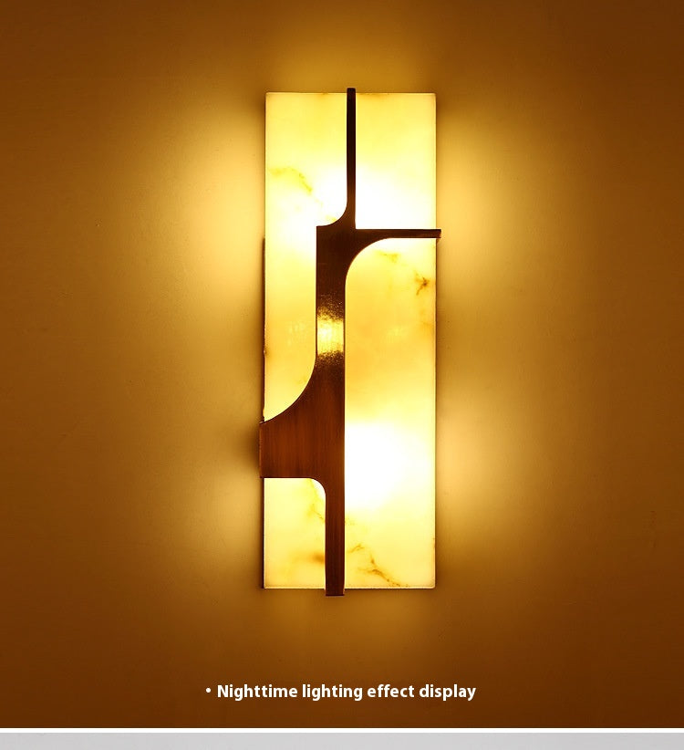 Copper and Marble Postmodern Wall Light