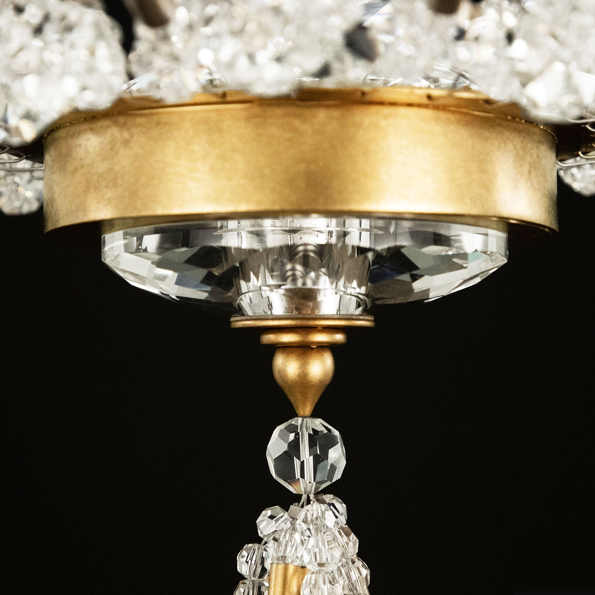 Crystal Jewellery-Inspired LED Pendant Light / Antique Silver