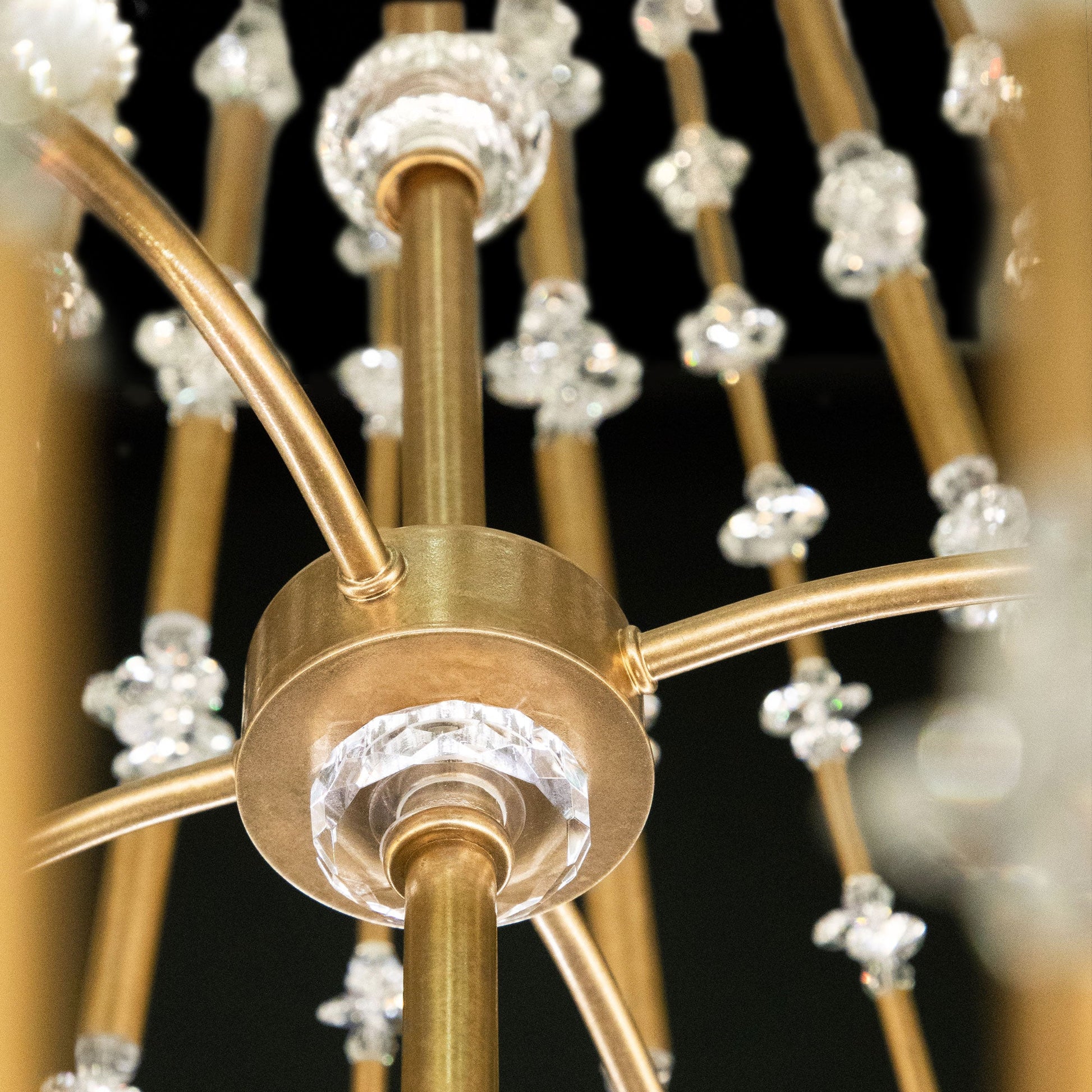 Crystal Jewellery-Inspired LED Pendant Light / Black