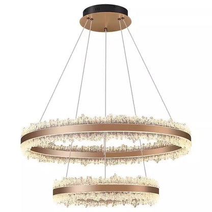 Double-Ring Tricolour LED Chandelier