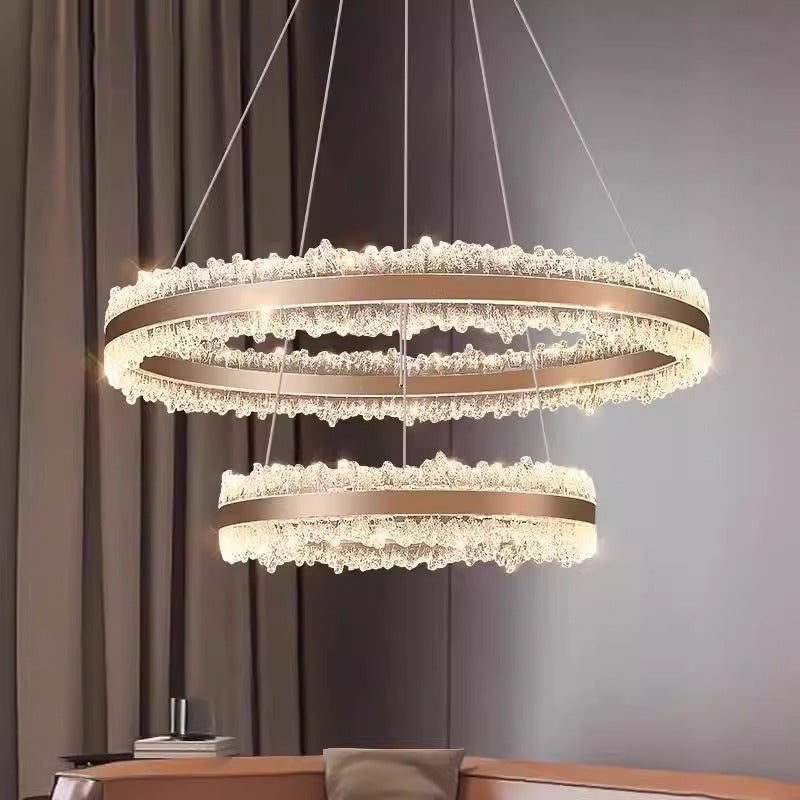 Double-Ring Tricolour LED Chandelier