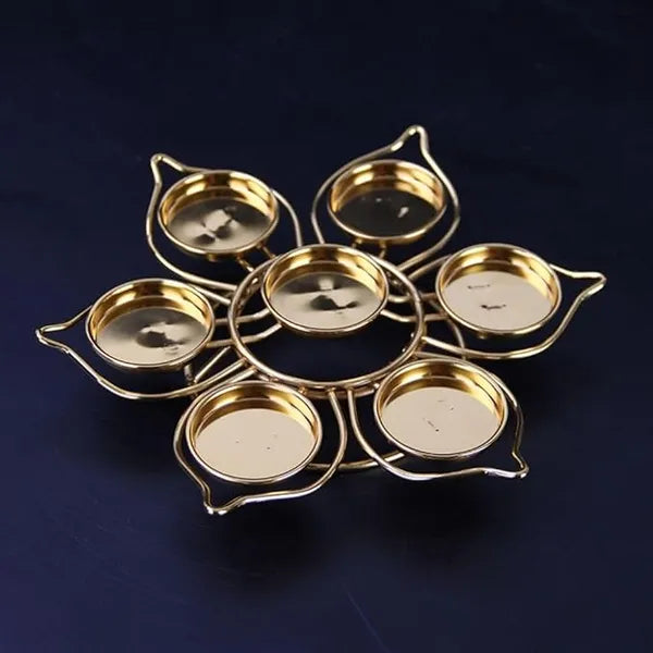 Gold Lotus Tea Light Holder