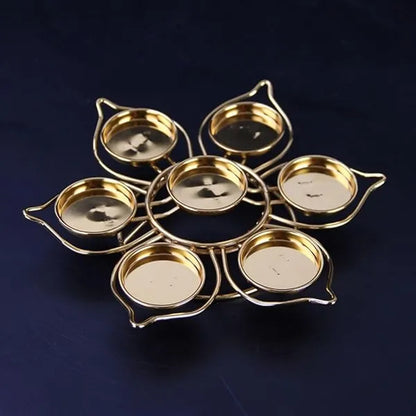 Gold Lotus Tea Light Holder