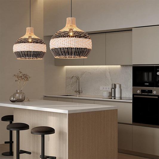 Handwoven Rattan Iron Pendant Light / C Diameter 40CM