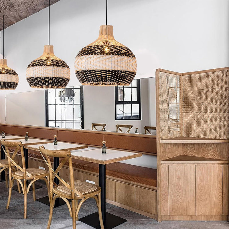 Handwoven Rattan Iron Pendant Light / C Diameter 50CM