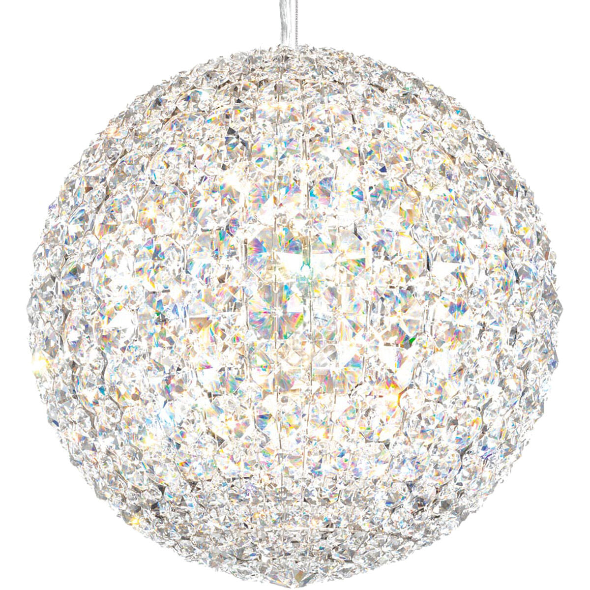 Spherical Octagon Crystal Pendant Light