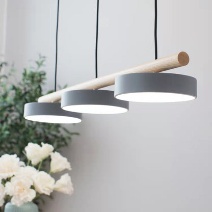 Three-Light Bird Accent Wood Chandelier