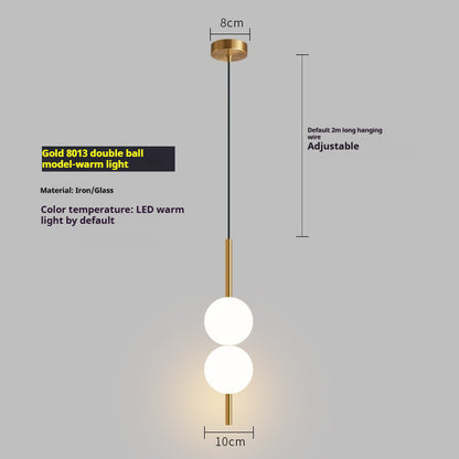 Warm-Light Globe Pendant Light / Black Combination Warm Light