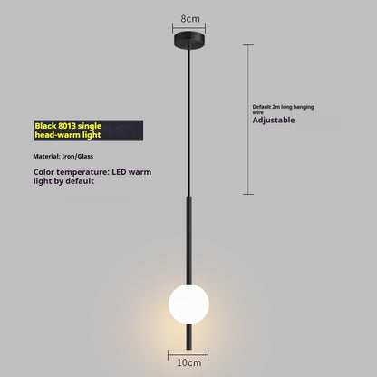 Warm-Light Globe Pendant Light / Gold Style A Warm Light
